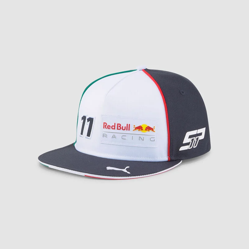 Gorra Checo Pérez Red Bull Gp México 2022 Blanca Plana