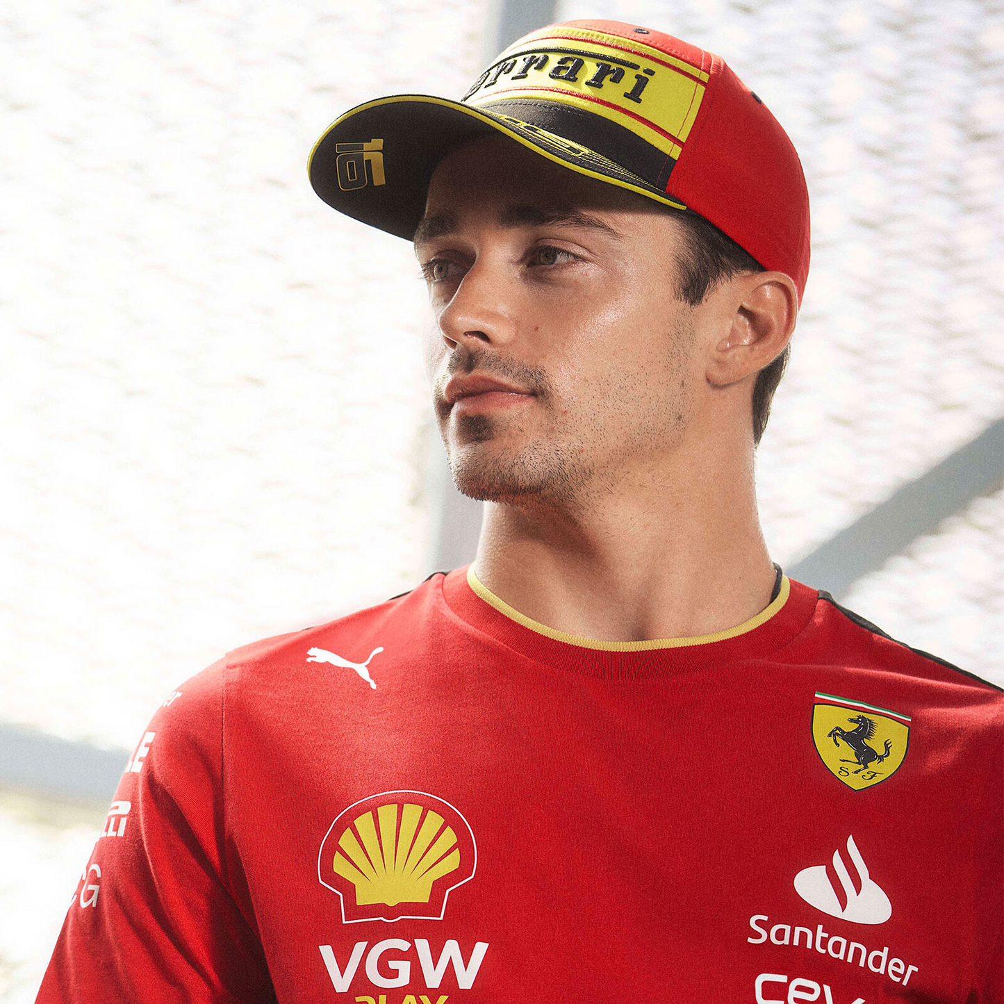 Gorra Ferrari Chareles Leclerc Edicion Especial Gp Monza