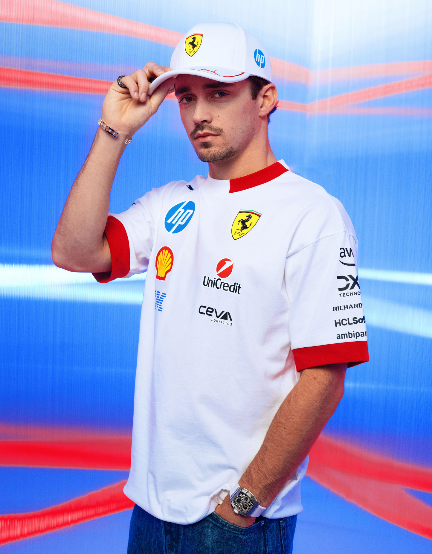 Gorra Ferrari Leclerc Miami 2025