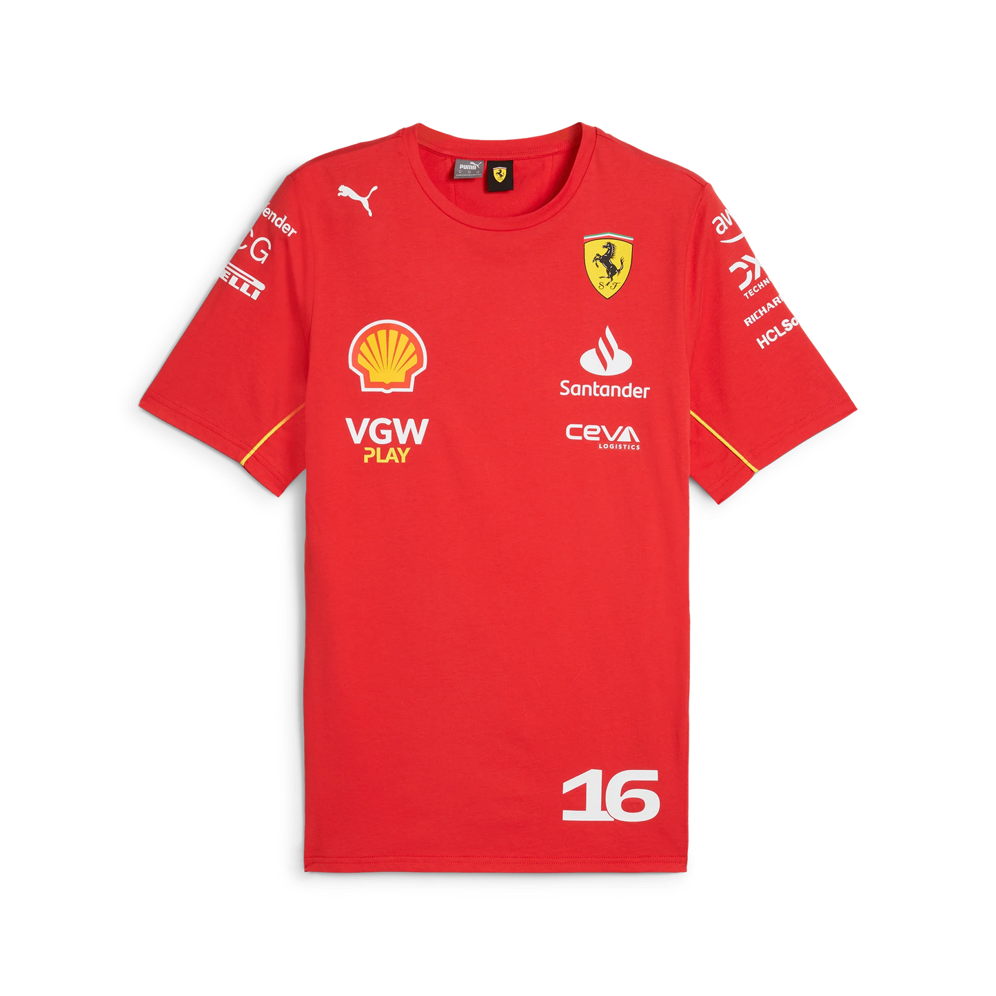 Playera Charles Leclerc Team Scuderia Ferrari F1 2024