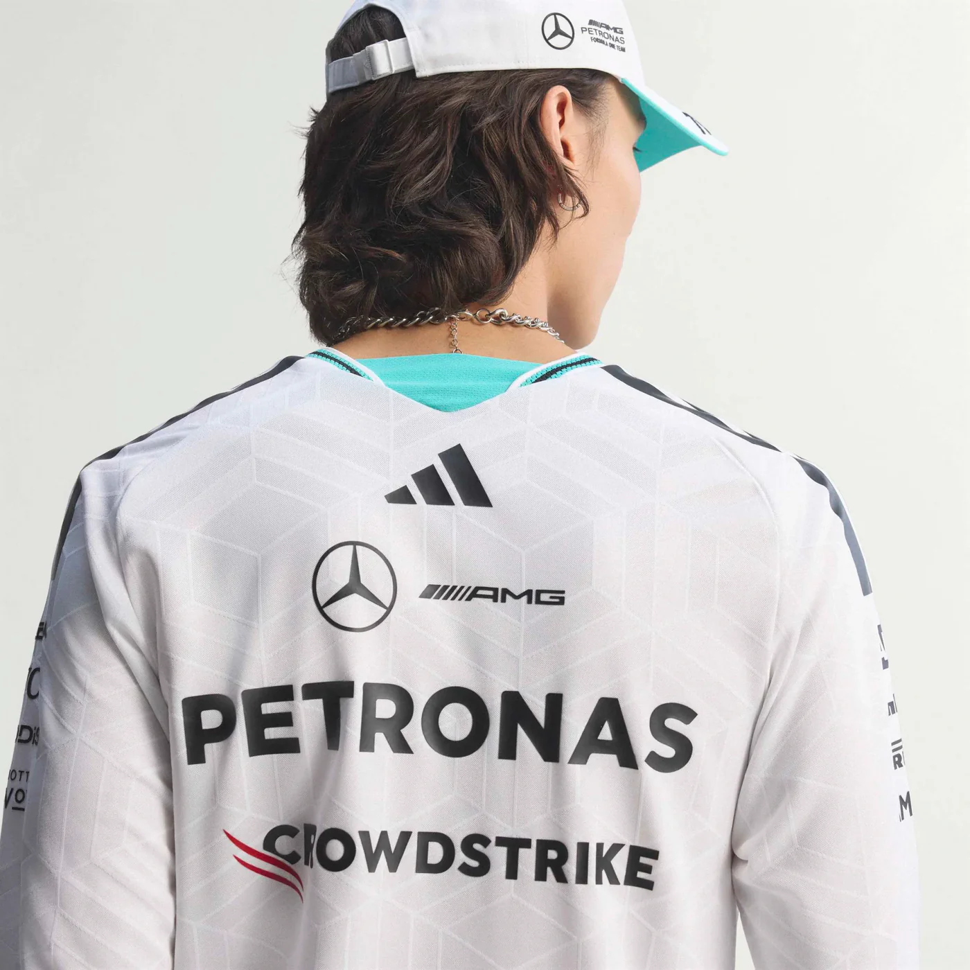 Playera Manga Larga Authentic Mercedes AMG Petronas Oficial 2026