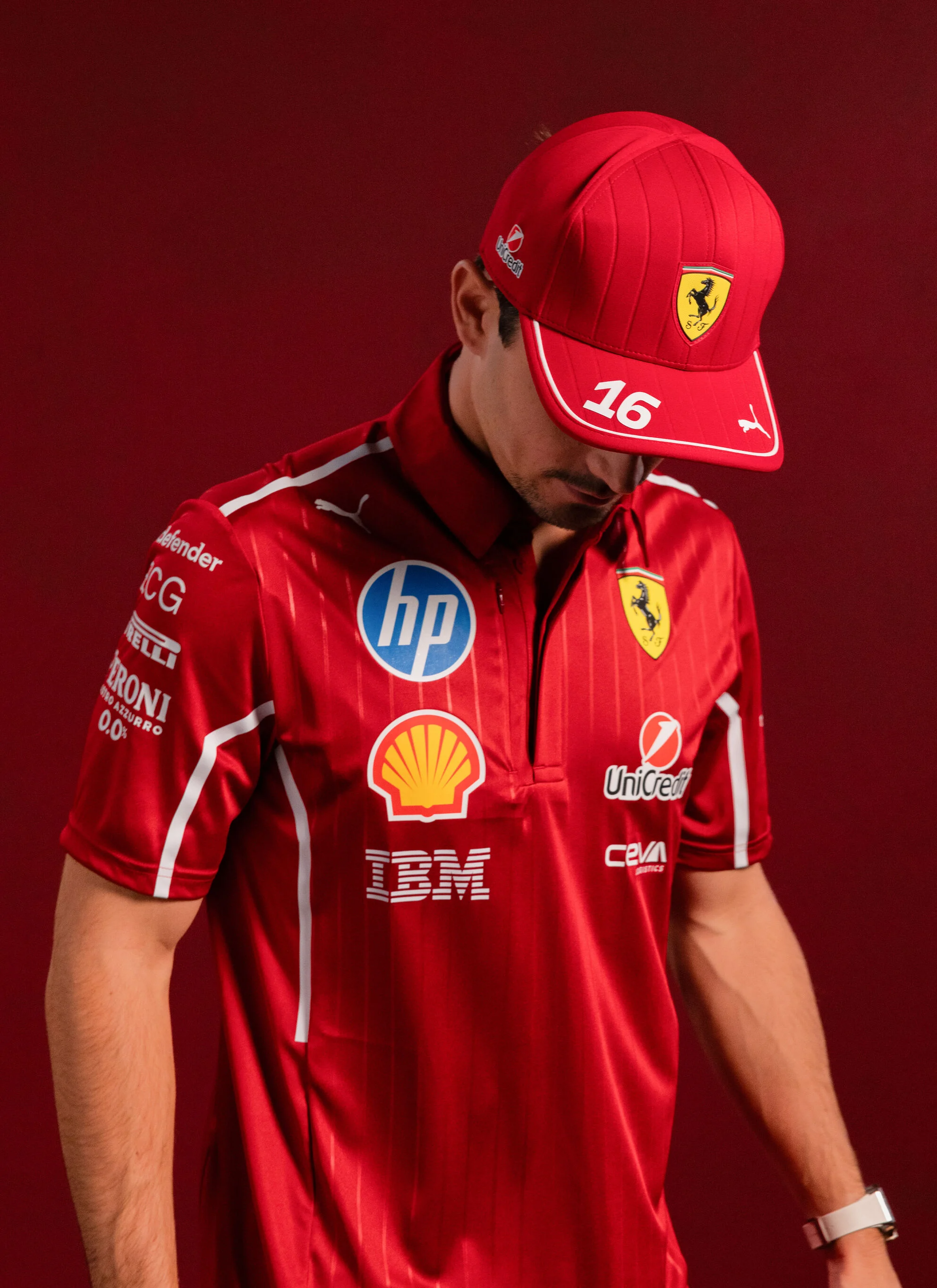 Gorra Charles Scuderia Ferrari Puma HP 2025