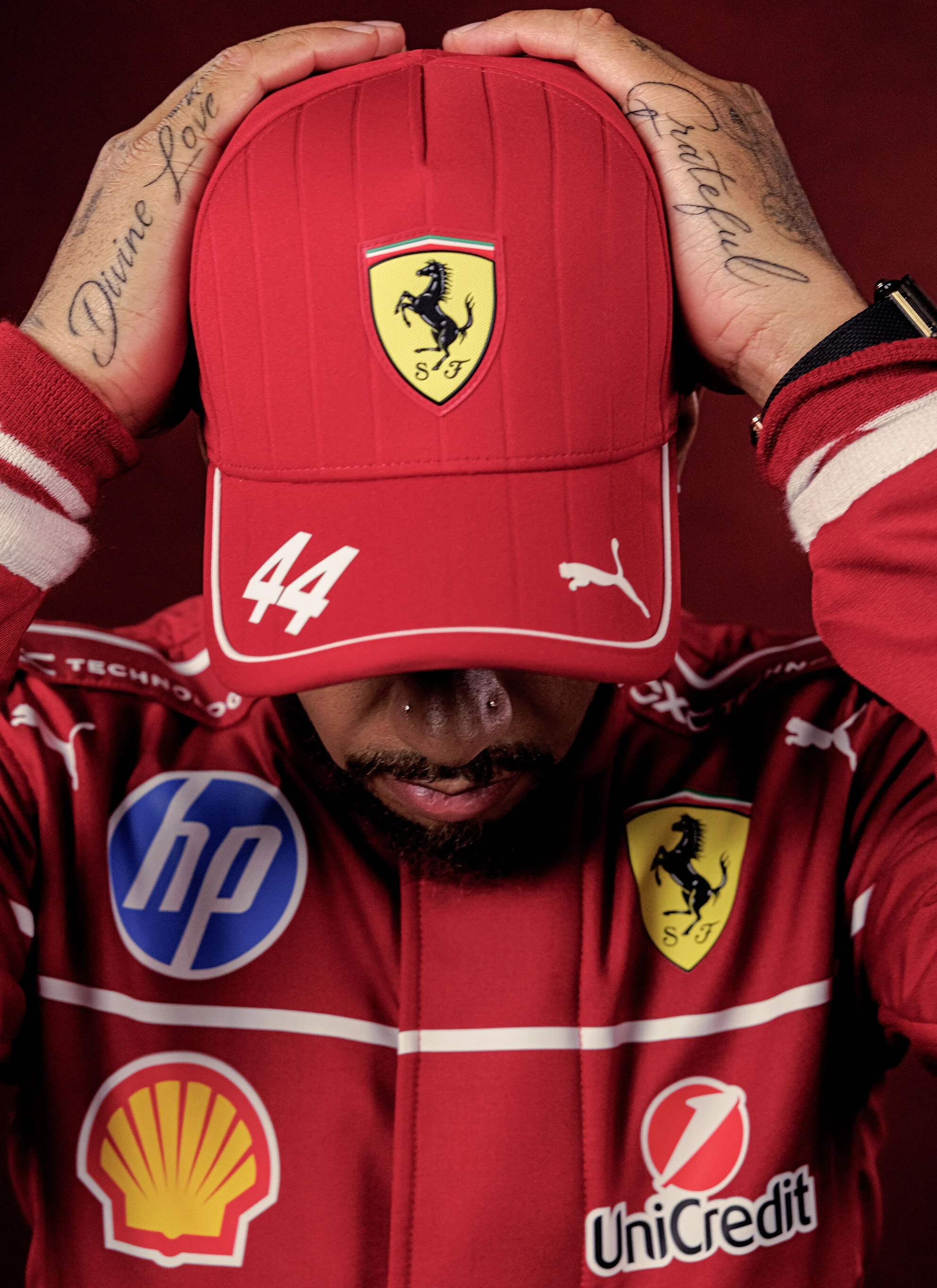 Gorra Hamilton Scuderia Ferrari Puma HP 2025