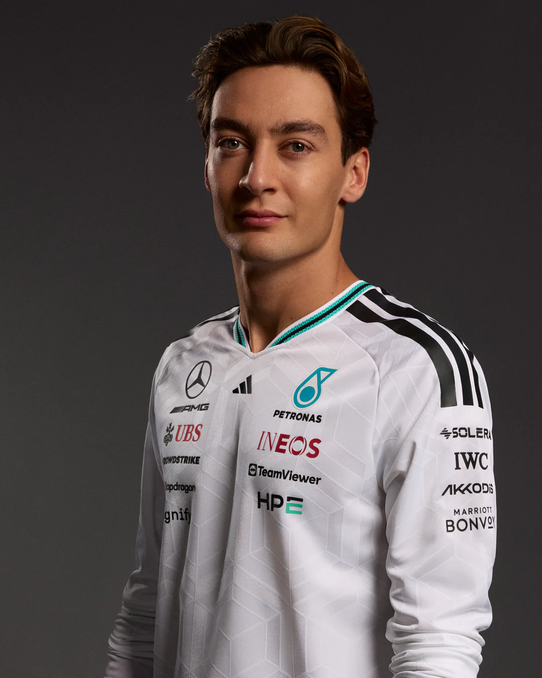 Playera Manga Larga Authentic Mercedes AMG Petronas Oficial 2026