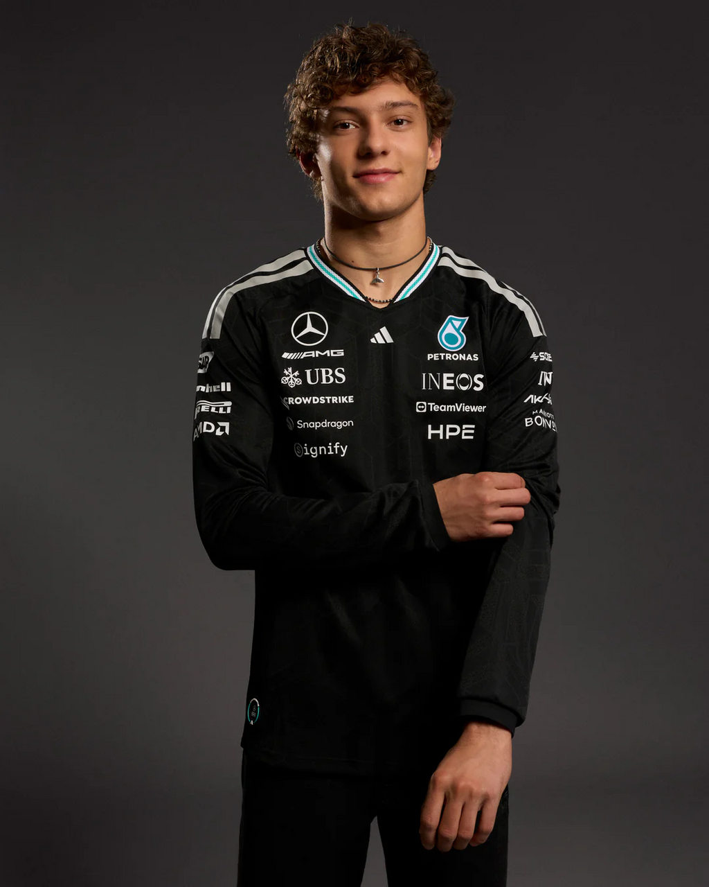 Playera Manga Larga Authentic Mercedes AMG Petronas Oficial 2026