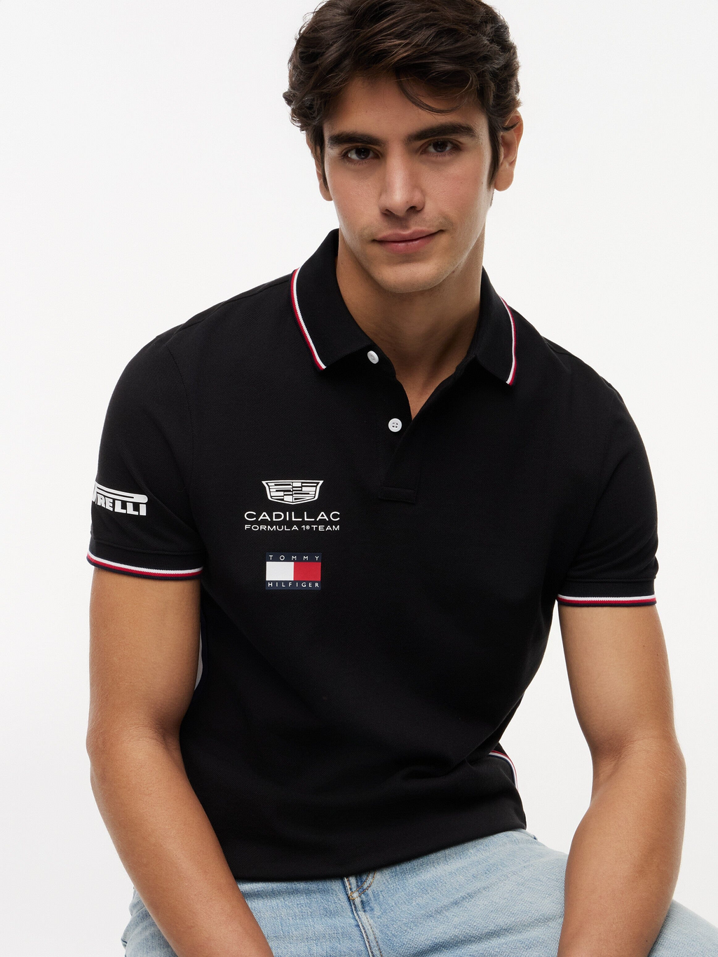 Polo del equipo Cadillac F1 Racing 2026 Negro