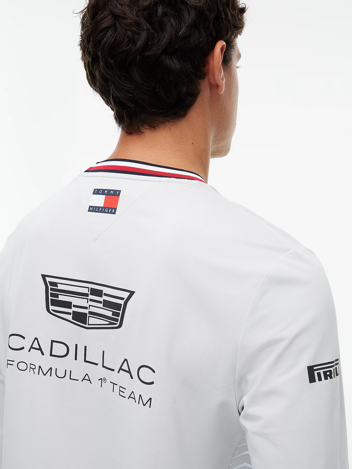 Playera Manga Larga Blanca Team Cadillac Oficial 2026