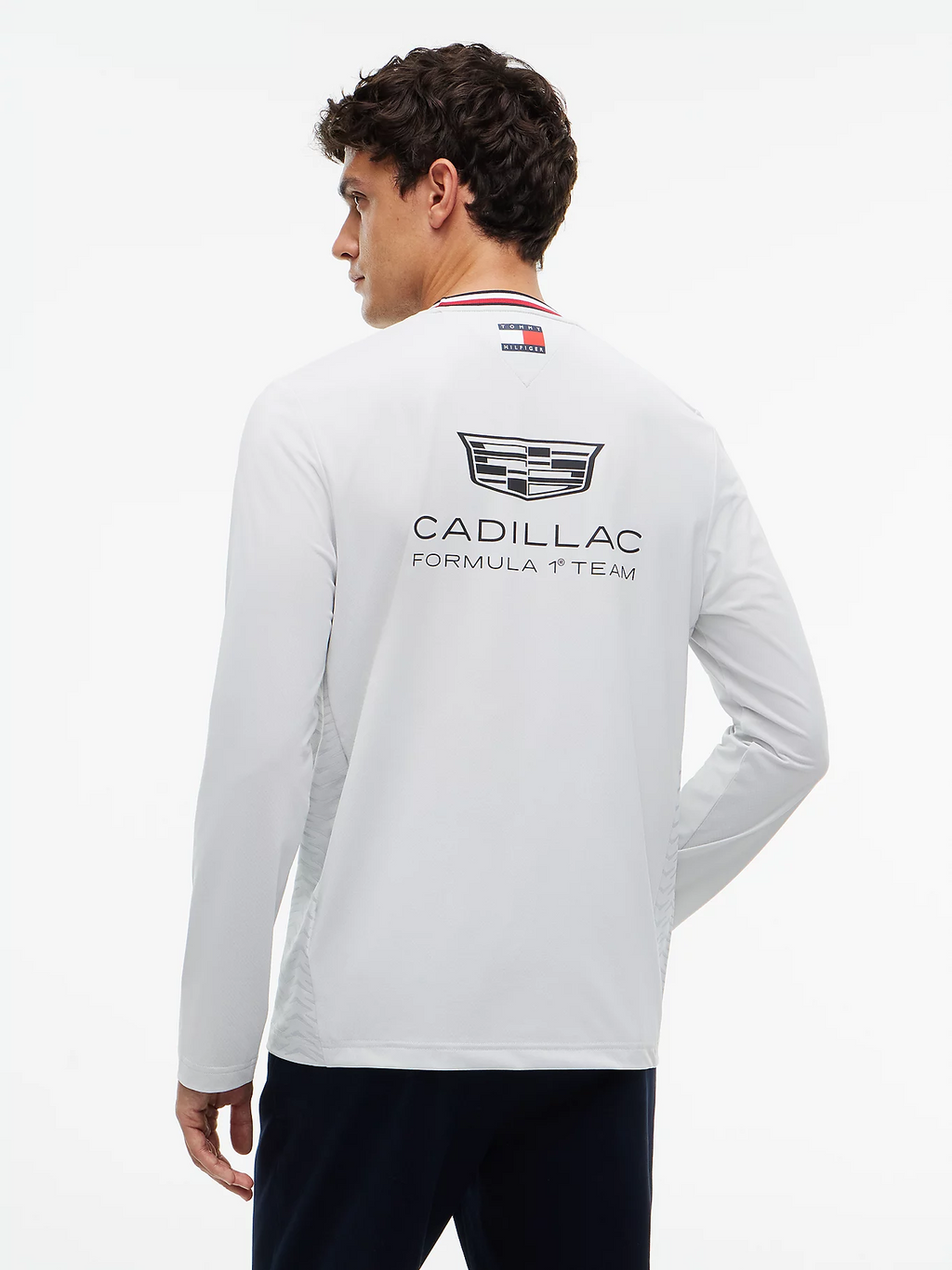 Playera Manga Larga Blanca Team Cadillac Oficial 2026